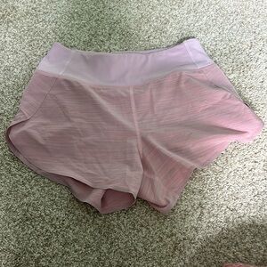 Athleta athletic shorts, very cute color, light pinkish with lines, size xxs